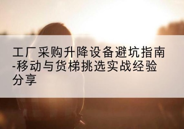 定襄移动式升降机怎么选-工厂采购升降设备避坑指南-移动与货梯挑选实战经验分享