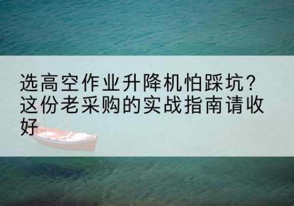 定襄高空作业升降机厂家推荐-选高空作业升降机怕踩坑？这份老采购的实战指南请收好